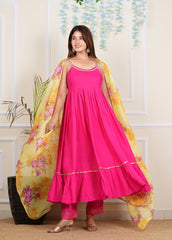 Pink Cotton Solid Kurta Set 270-PNK