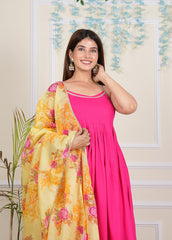 Pink Cotton Solid Kurta Set 270-PNK