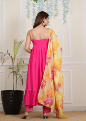 Pink Cotton Solid Kurta Set 270-PNK