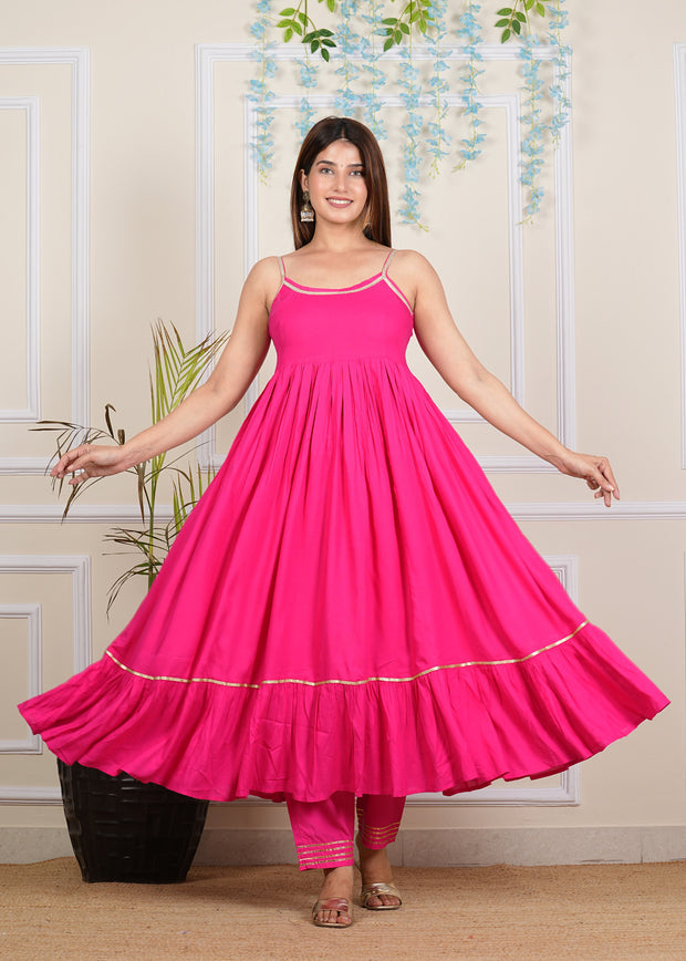 Pink Cotton Solid Kurta Set 270-PNK