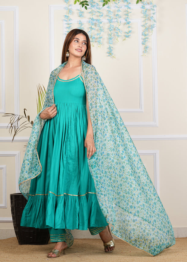 Skyblue Cotton Solid Kurta Set 270-SKB