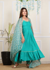 Skyblue Cotton Solid Kurta Set 270-SKB