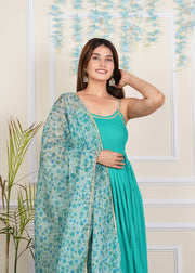 Skyblue Cotton Solid Kurta Set 270-SKB