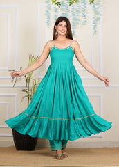 Skyblue Cotton Solid Kurta Set 270-SKB