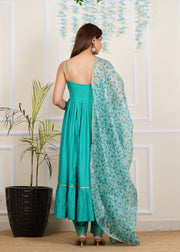 Skyblue Cotton Solid Kurta Set 270-SKB