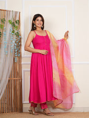 Pink Cotton Solid Kurta Set 274-PNK