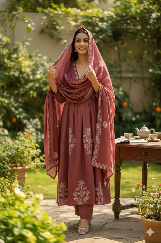 women-cotton-kurta-set-office-wear
