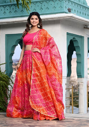 Bandhani Lehenga Set 206-PNK-NEW