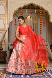 Aahana Red Lehenga Set 124-Red