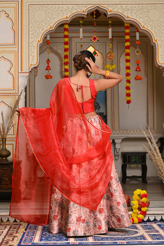 Aahana Red Lehenga Set 124-Red