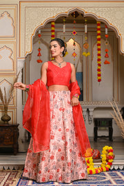 Aahana Red Lehenga Set 124-Red