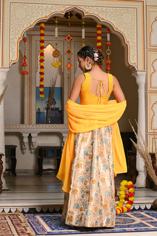Aahana Yellow Lehenga Set 124-YLW