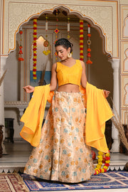 Aahana Yellow Lehenga Set 124-YLW