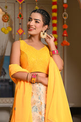 Aahana Yellow Lehenga Set 124-YLW
