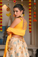 Aahana Yellow Lehenga Set 124-YLW