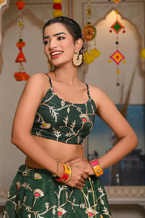 Ati Green Lehenga Set 125-GRN