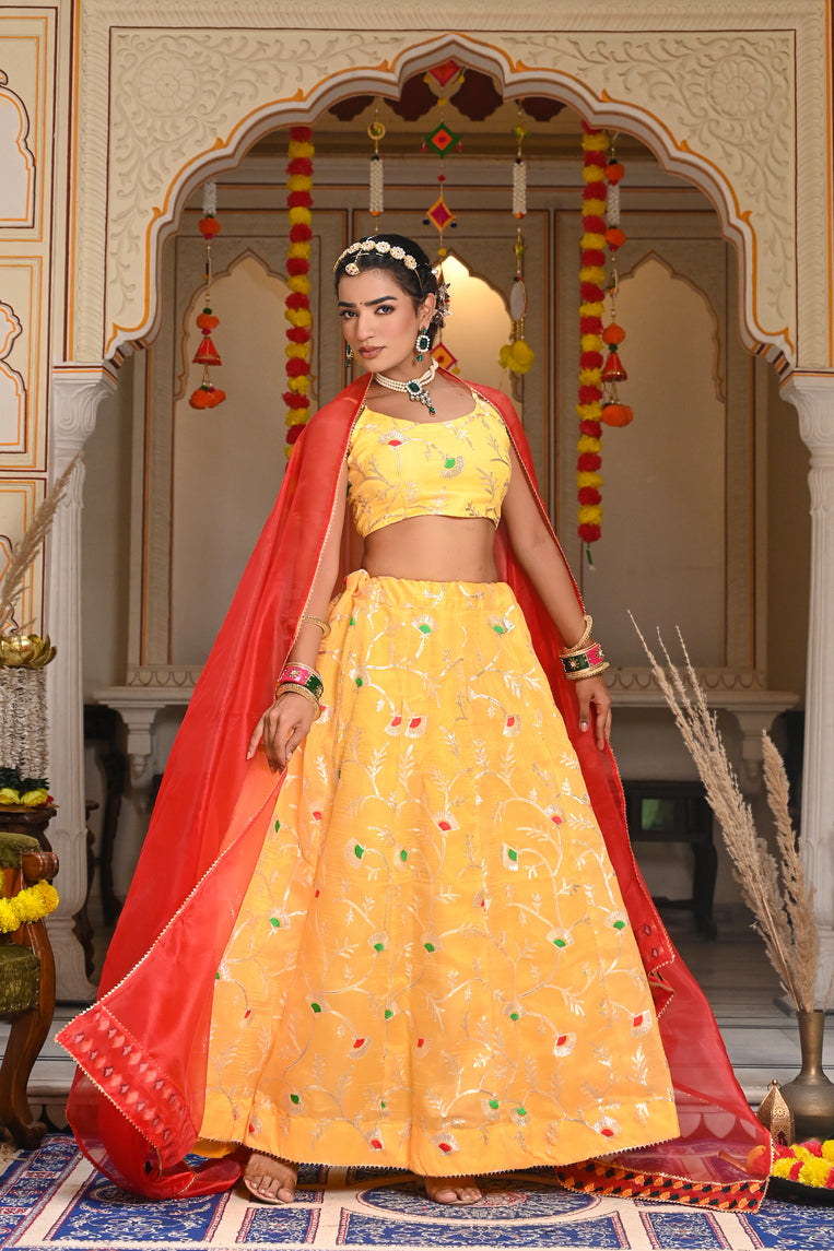 Ati Yellow Lehenga Set 125-YLW