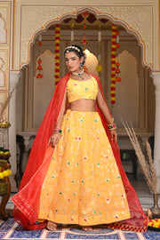 Ati Yellow Lehenga Set 125-YLW