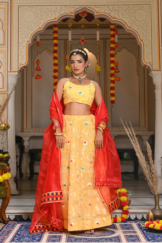 Ati Yellow Lehenga Set 125-YLW