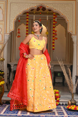 Ati Yellow Lehenga Set 125-YLW