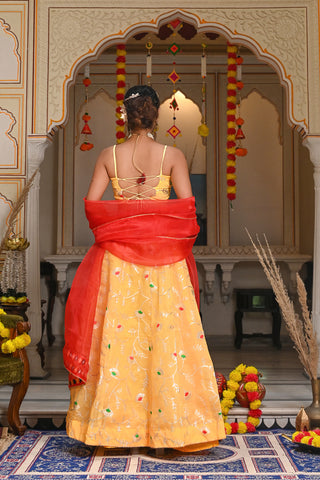 Ati Yellow Lehenga Set 125-YLW