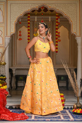 Ati Yellow Lehenga Set 125-YLW