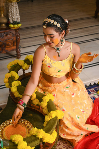 Ati Yellow Lehenga Set 125-YLW