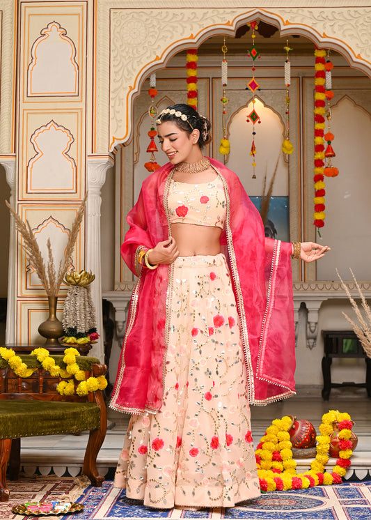 Adya Peach Lehenga Set 126-PCH