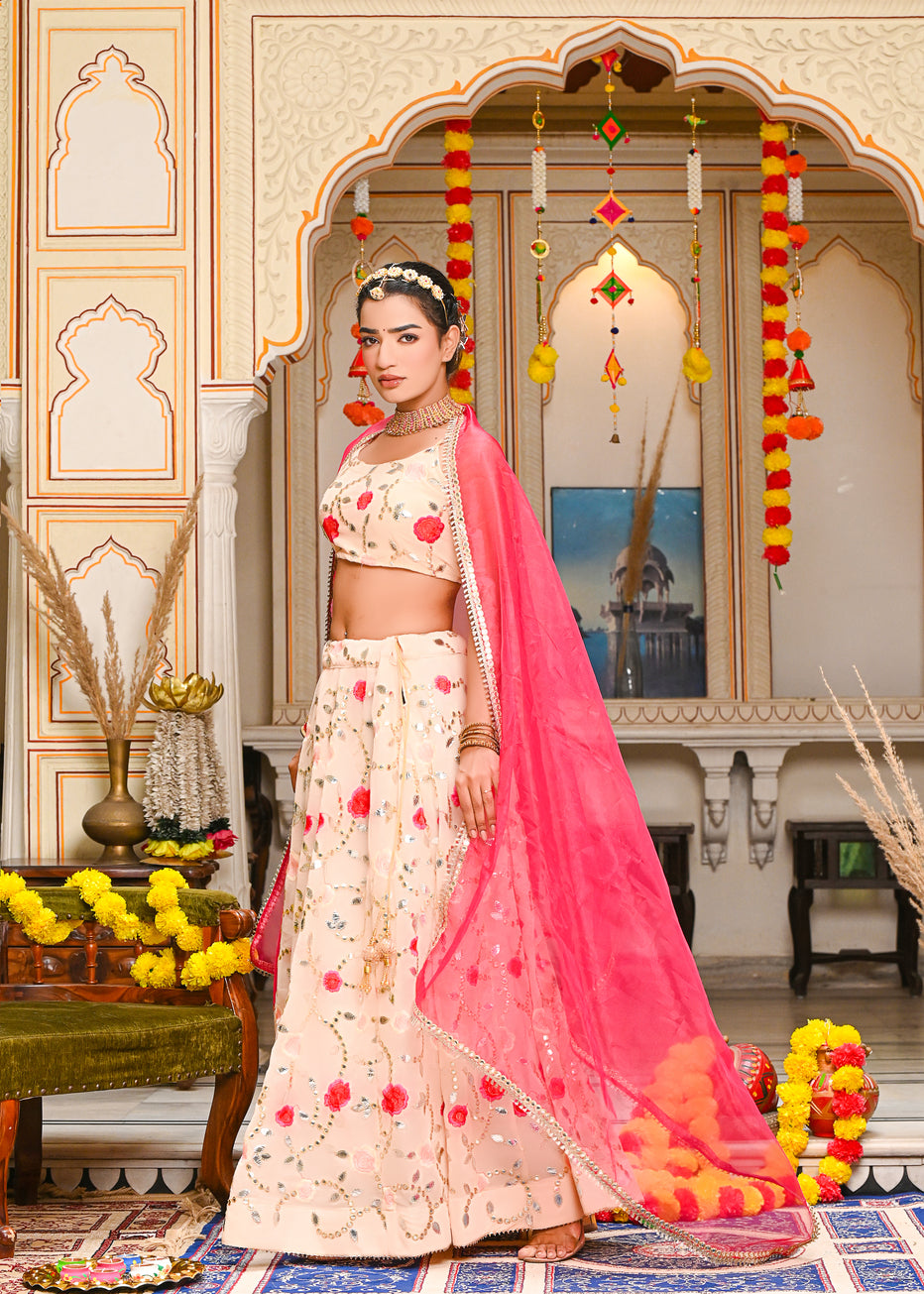 Adya Peach Lehenga Set 126-PCH