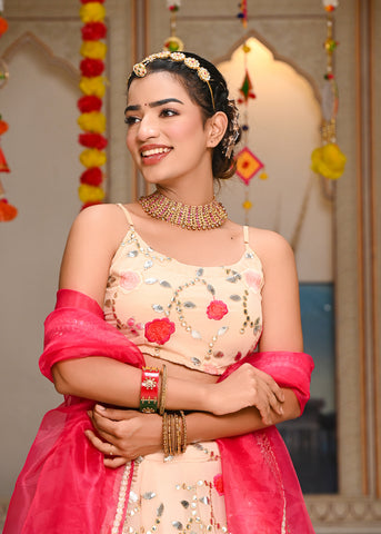 Adya Peach Lehenga Set 126-PCH