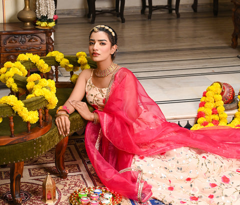 Adya Peach Lehenga Set 126-PCH