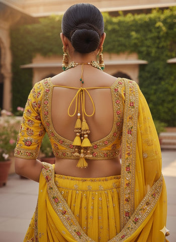 Yellow Lehenga Choli for Women | Wedding & Haldi Wear | Indi Inside