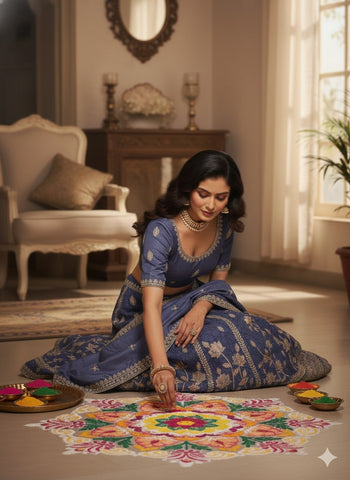 Steel Blue Lehenga Choli for Wedding | Designer Steel Blue Lehenga Online