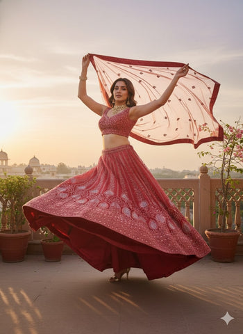 Women Bridal & Party Wear Lehenga Choli | Heavy Embroidery | Indi Inside