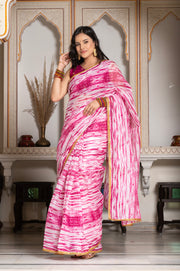 Wine Shibori Saree 131-WNE