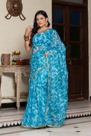 Blue Tie n Dye Saree 132-BLU