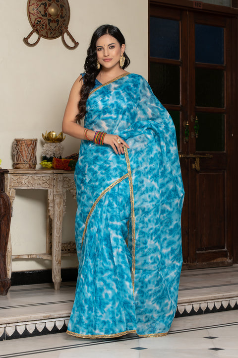 Blue Tie n Dye Saree 132-BLU