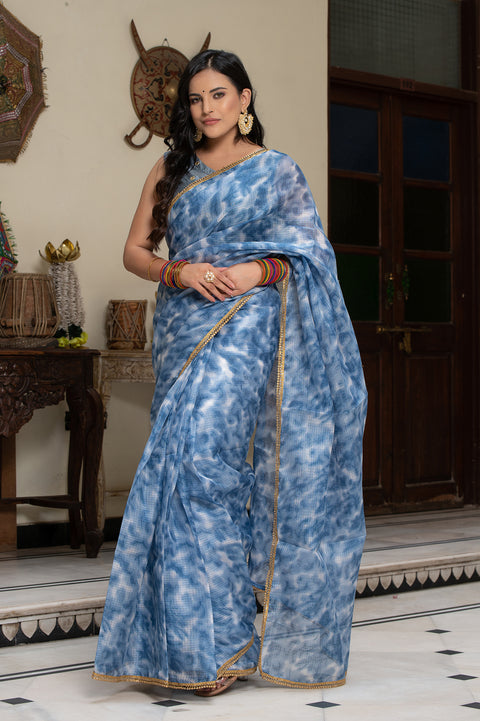Grey Tie n Dye Saree 132-GRY