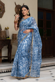 Grey Tie n Dye Saree 132-GRY