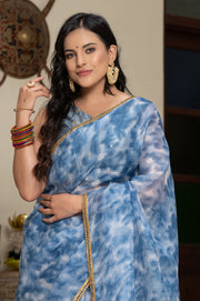 Grey Tie n Dye Saree 132-GRY