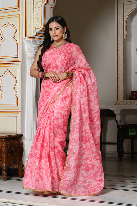 Red Tie n Dye Saree 132-RED