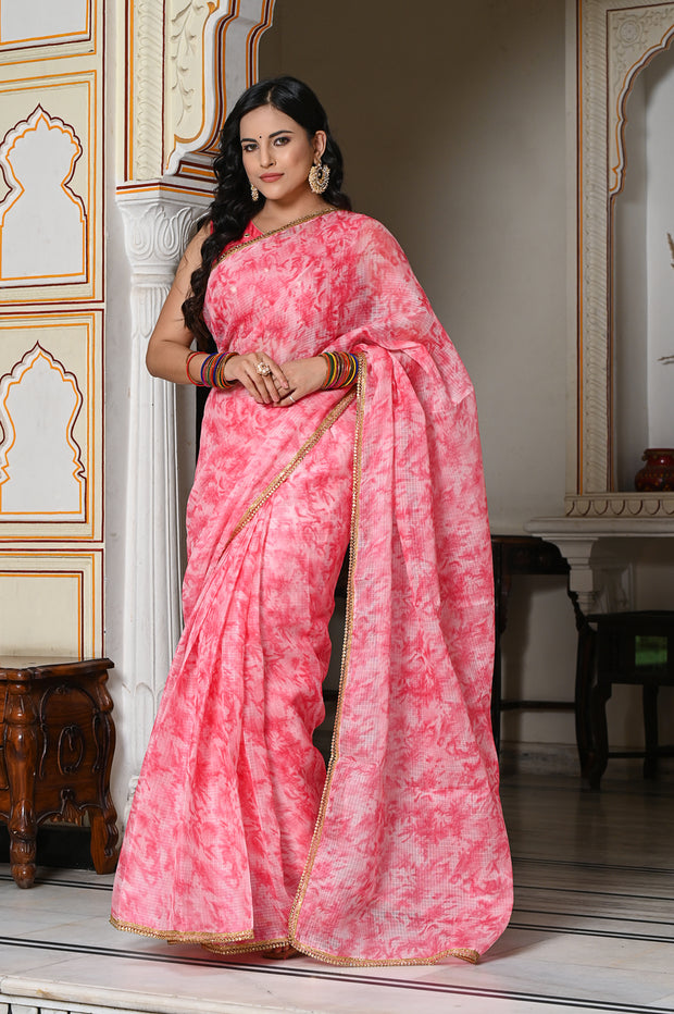 Red Tie n Dye Saree 132-RED