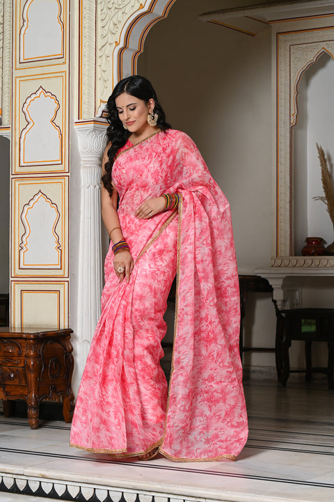 Red Tie n Dye Saree 132-RED