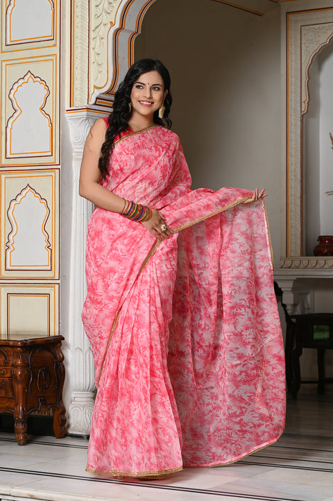 Red Tie n Dye Saree 132-RED