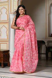 Red Tie n Dye Saree 132-RED
