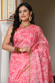 Red Tie n Dye Saree 132-RED