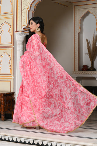 Red Tie n Dye Saree 132-RED