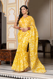 Yellow Tie n Dye Saree 132-YLW
