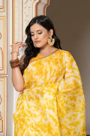 Yellow Tie n Dye Saree 132-YLW