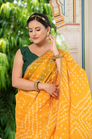 Yellow Bandhani Saree 134-YLW